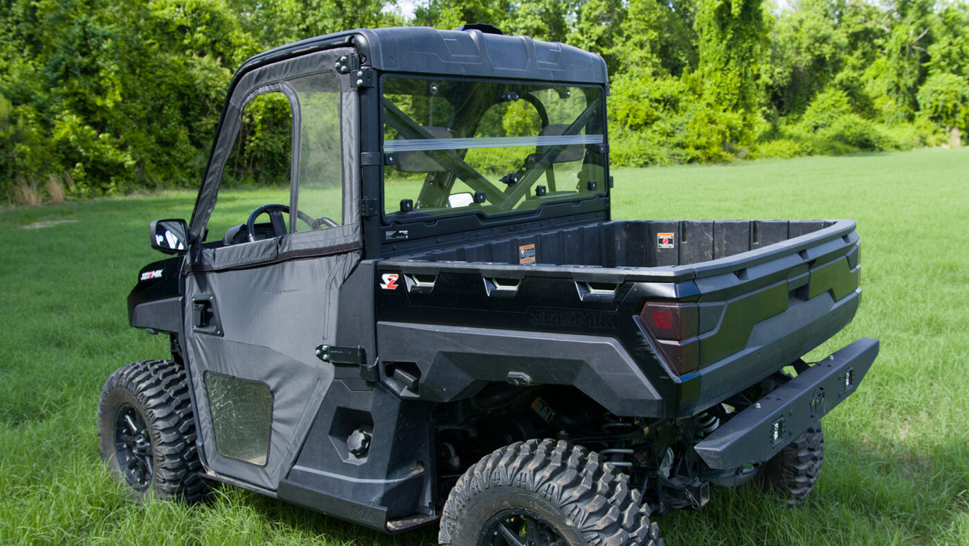 Hard Rear Folding Windshield (UV Resistant Polycarbonate) — Polaris