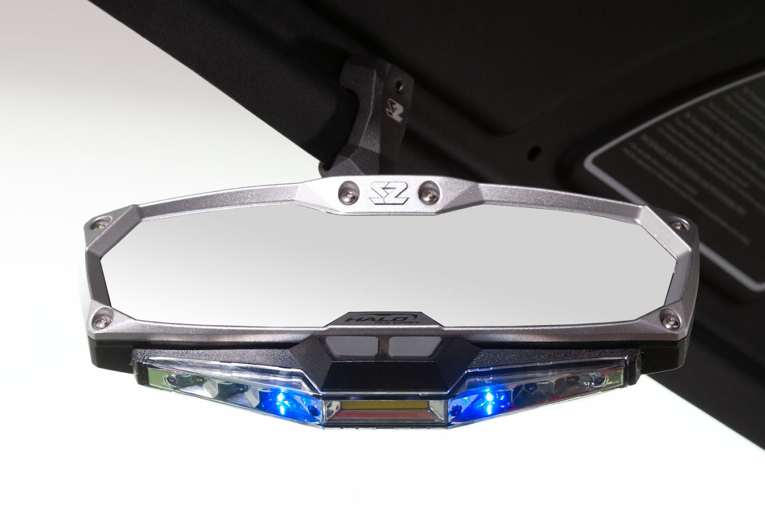 HaloRA LED Rearview Mirror with Cast Aluminum Bezel Polaris RZR Pro